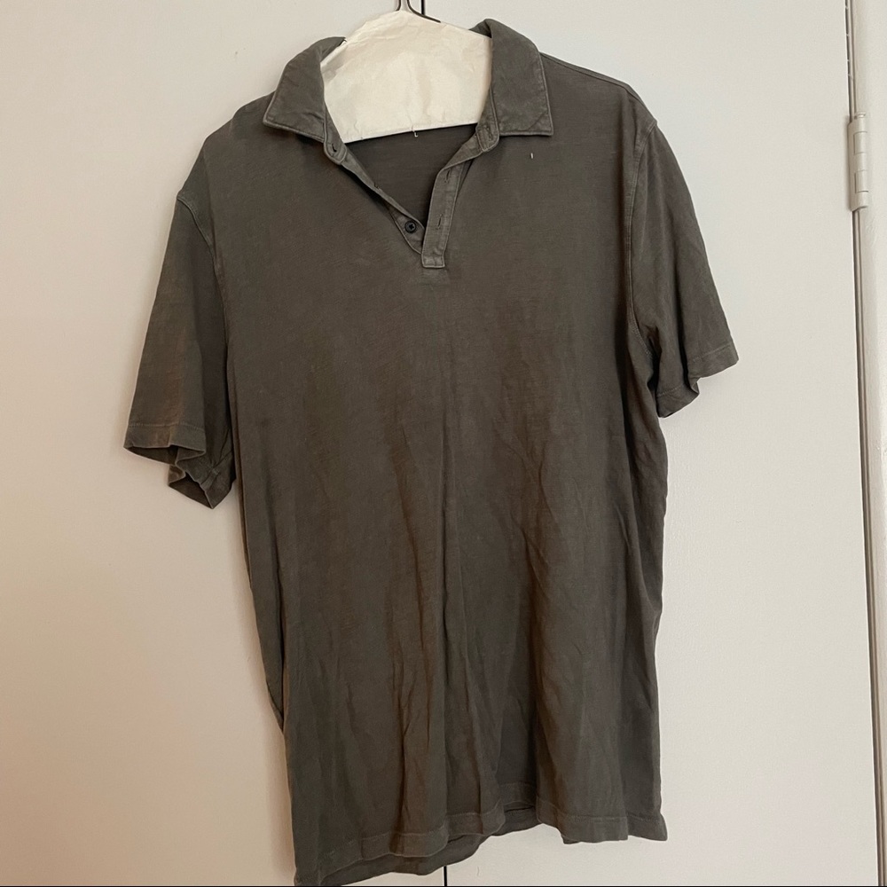 Olive Green/Gray Banana Republic Polo